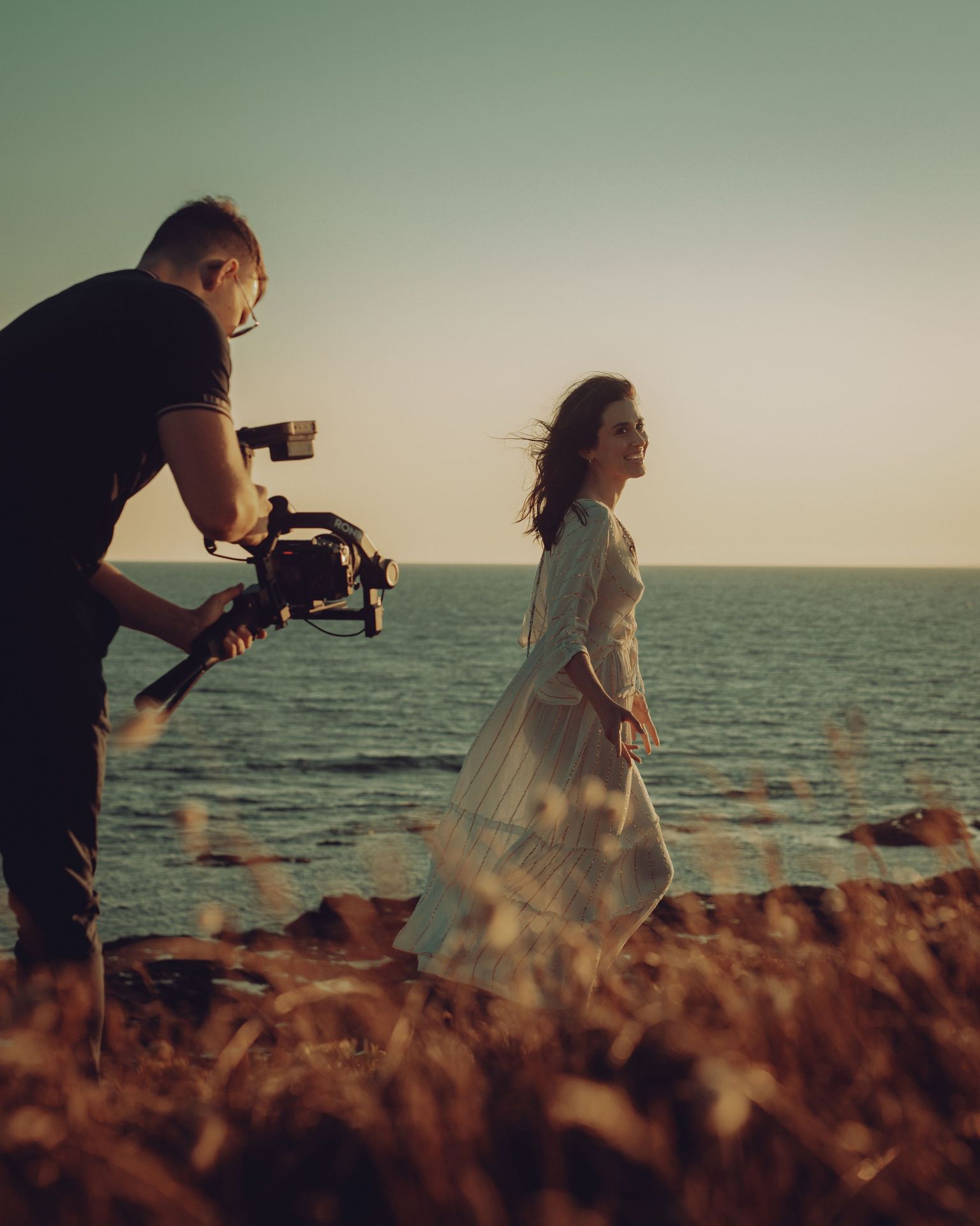Vidéo sur une plage de Vendée avec Maëva Balan comme modèle